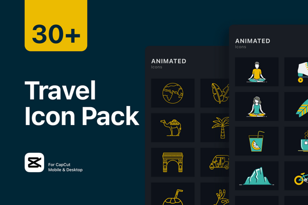 Ccreation 30 Animated Travel Icons For CapCut Review