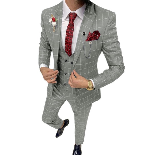 Ceehuteey 3 Pieces Check Plaid Suit Review