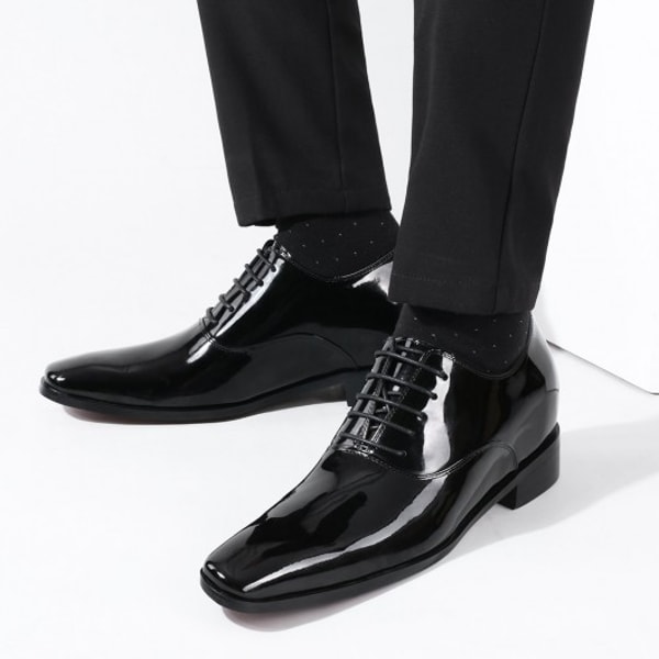 Chamaripa Black Glossy Elevator Tuxedo Shoes Review