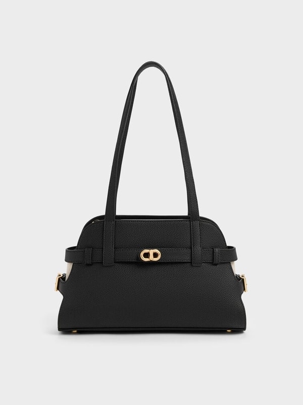 Charles & Keith Aubrielle Belted Shoulder Bag Black Reviews