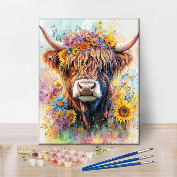 Cheerful Painting Highland Cattle Review