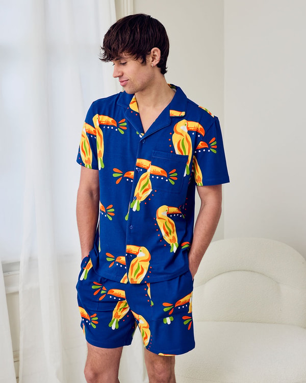 Chelsea Peers Organic Cotton Toucan Print Button Up Short Pyjama Set Review
