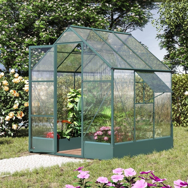 Outsunny Garden Walk-in Aluminium Greenhouse Polycarbonate Review