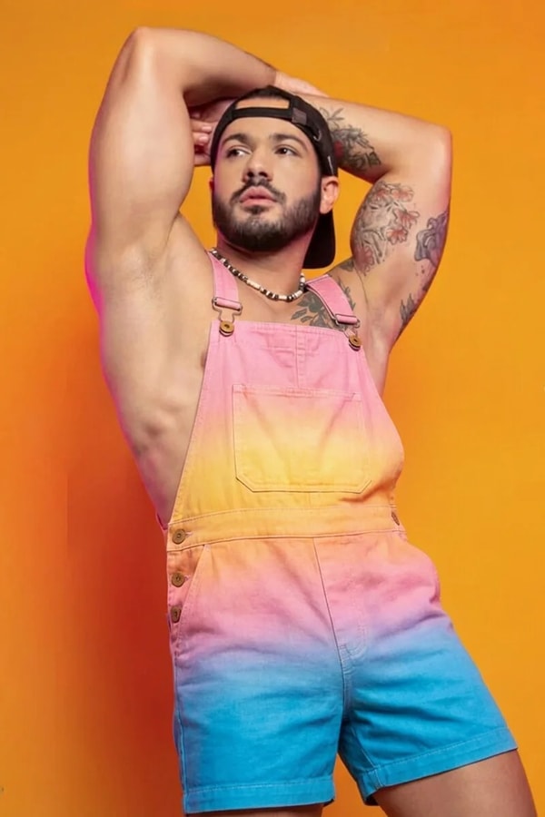 Ciciful Men's Ombre Slim Shorts Overalls Review