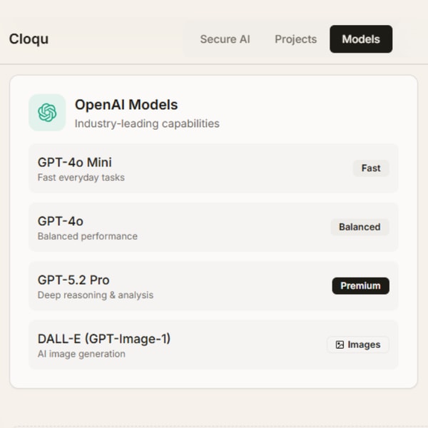 Cloqu: Secure AI Access and Unified Workflow