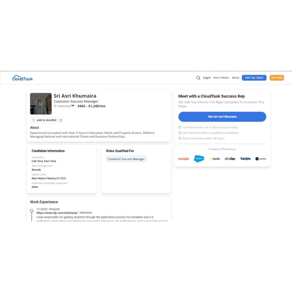 CloudTask Customer Success Manager Review