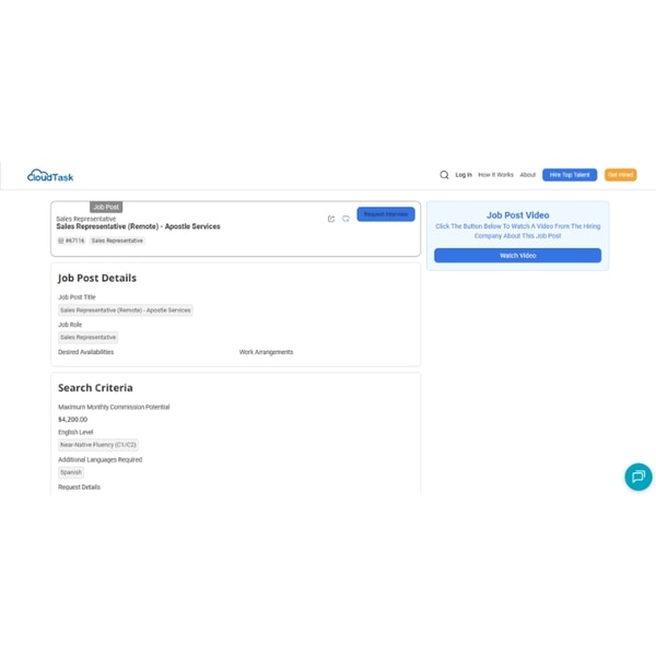 CloudTask Sales Representative Review