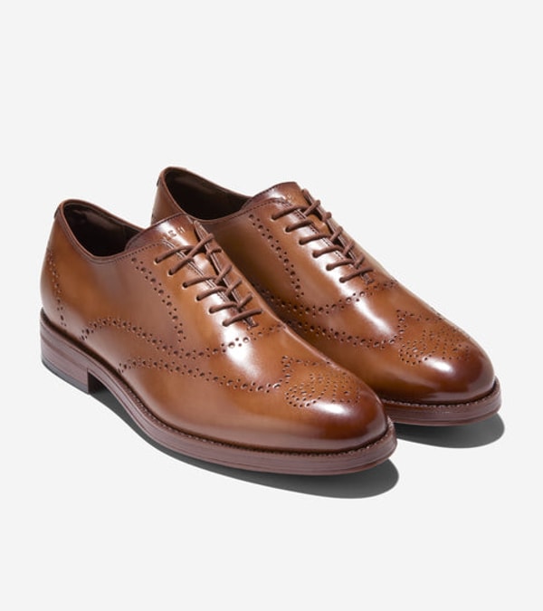 Cole Haan Men's Ledley Grand Brogue Wingtip Oxfords Rese&ntilde;a