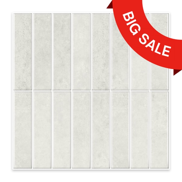 Commomy Decor Beige Cream Color Linear Peel and Stick Backsplash Tile Review