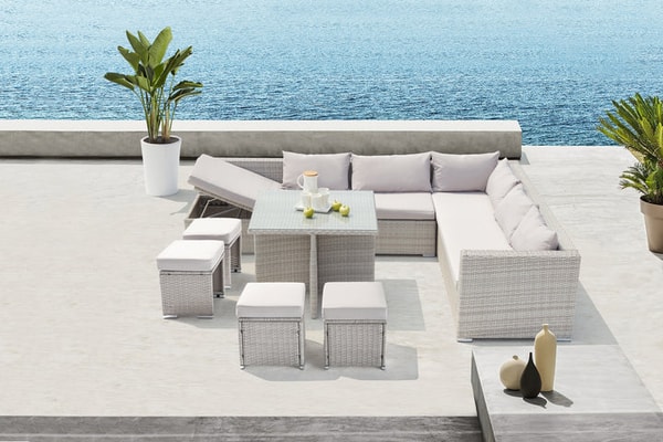 Concept-U SAMOA Resin Garden Furniture Set 10 Seats Rese&ntilde;a