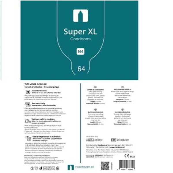Condoom Condoom.nl Super XL Condooms 64mm Beoordelingen