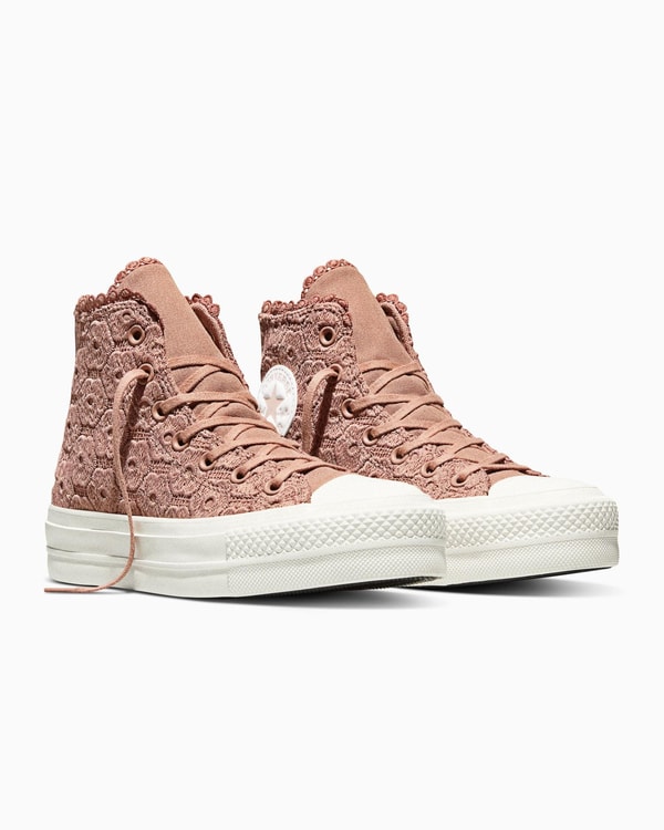 Converse Womens Converse Chuck Taylor All Star Lift Crochet High Top Dried Earth Review