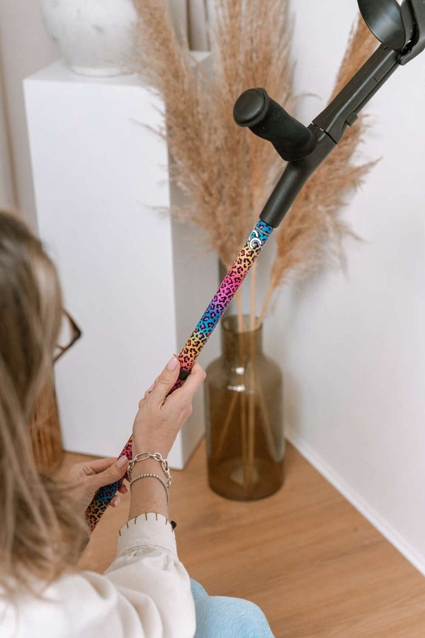 Cool Crutches Rainbow Leopard Crutches Review