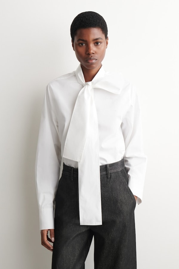 COS Bow-detail Cotton Blouse Reviews