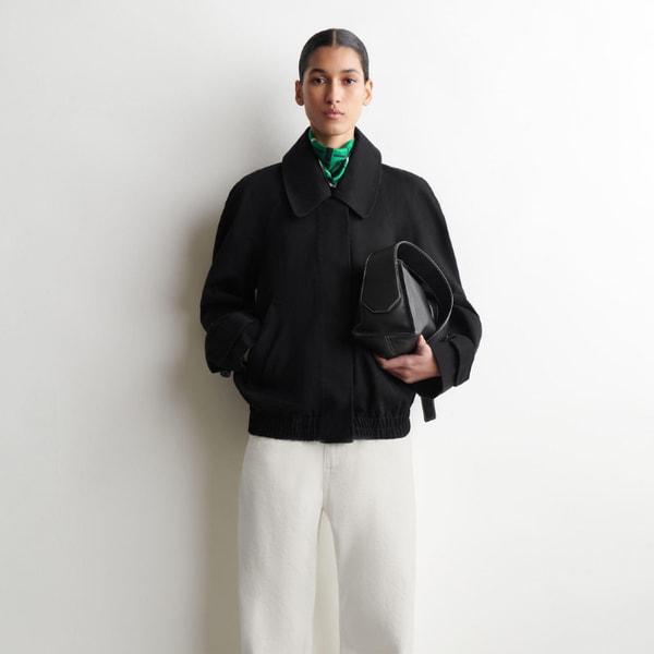 COS Rounded Cotton Blouson Jacket Ulasan