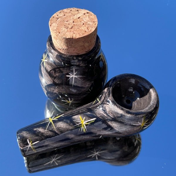 Cosmos Art Ceramics Pipe & Stash Jar Set (Magic Night) Review