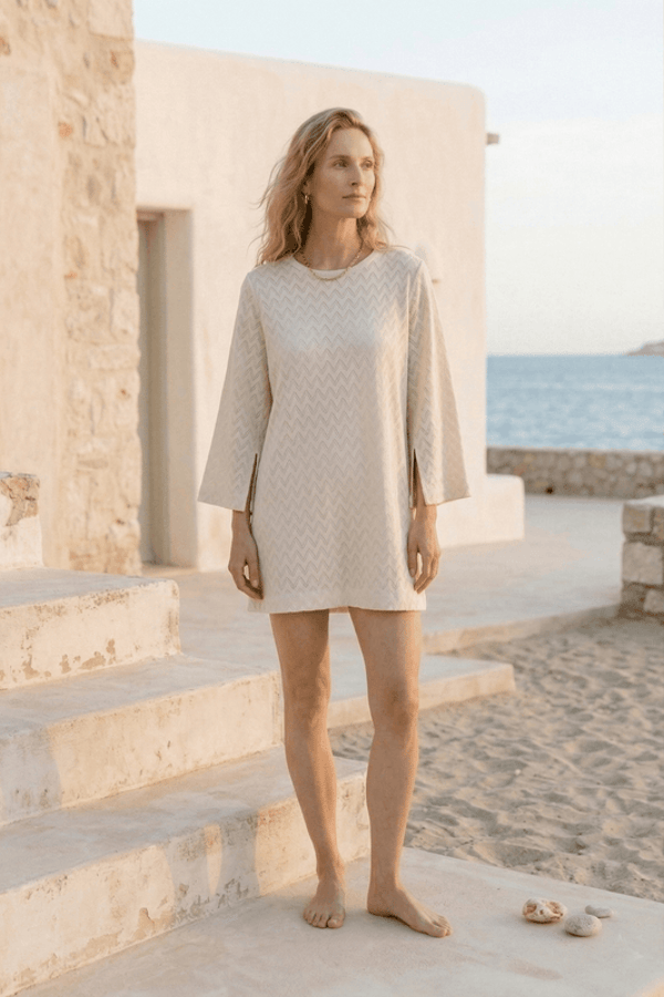 COSSAC Organic Cotton Crochet Mini Dress Review