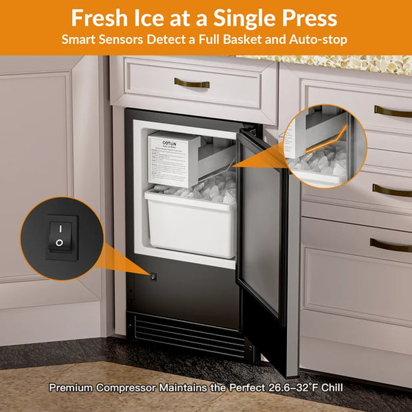 Cotlin Drainless 15" Undercounter Crescent Ice Maker Review