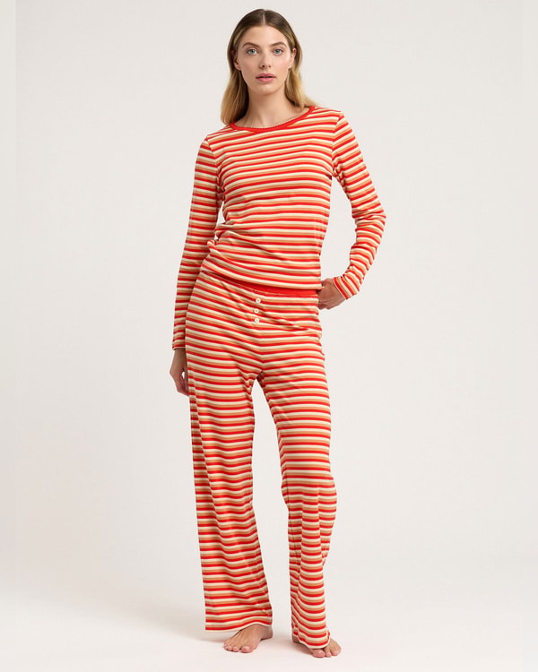 Cozyland Ellie PJ Set in Cinnamon Stripe Review