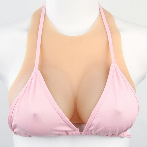 CrossdressForm B-E Cup High Neck Short-Sleeve Magic Tape Silicone Breastplate Review