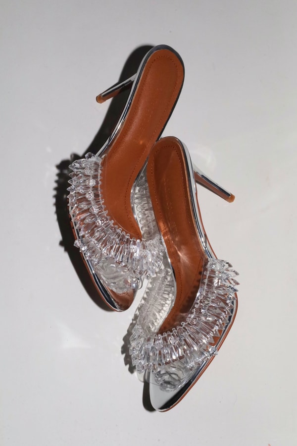 CULT OF COQUETTE Goldie Clear Drip Mules Review