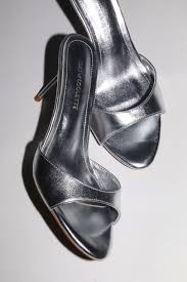 CULT OF COQUETTE Pia Silver Mules 80 mm Review