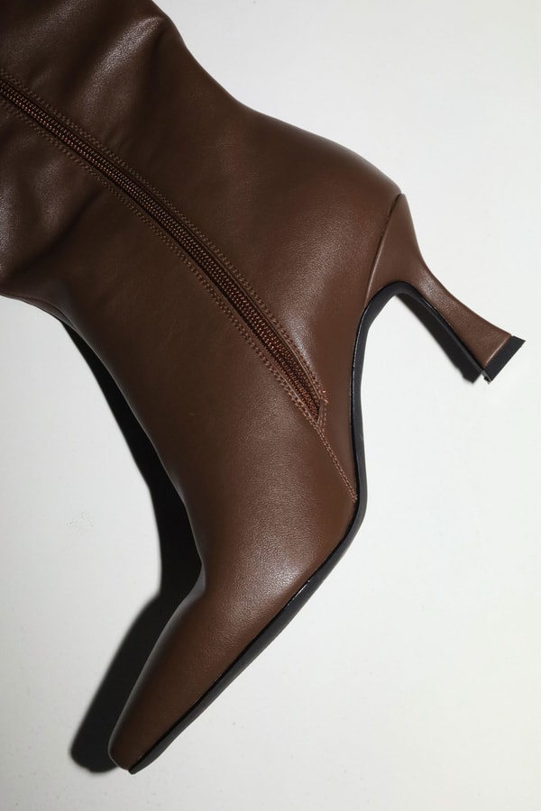CULT OF COQUETTE Mariah Brown Vegan Leather Boots 85 mm Review