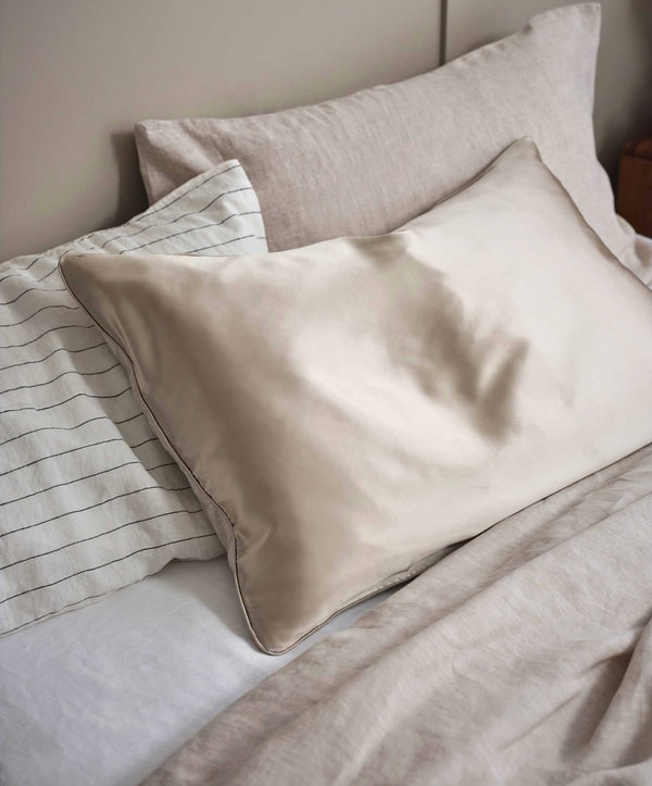 CULTIVER Silk Linen Flip Pillowcase Natural Reviews