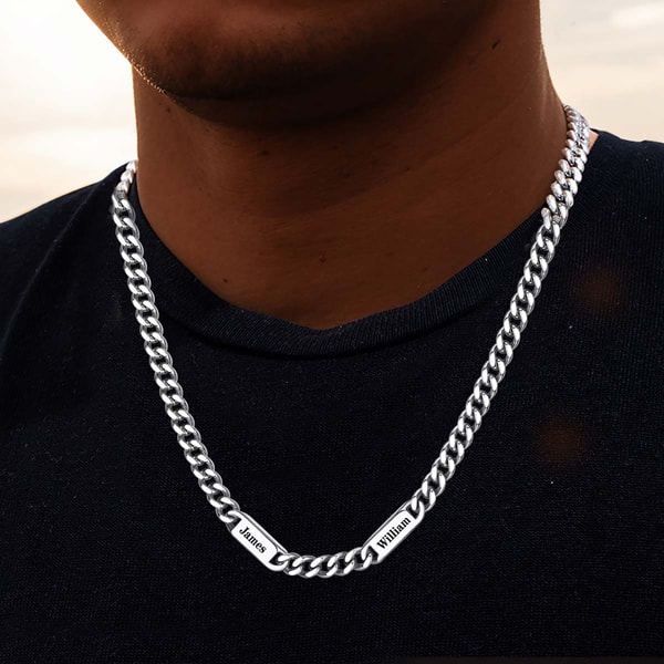 Custom4U Custom 1-6 Name Cuban Link Chain Necklace for Men Reviews