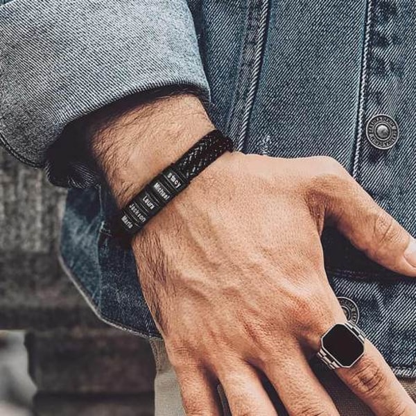 Custom4U Custom Name Beaded Braided Leather Bracelets For Men Reviews