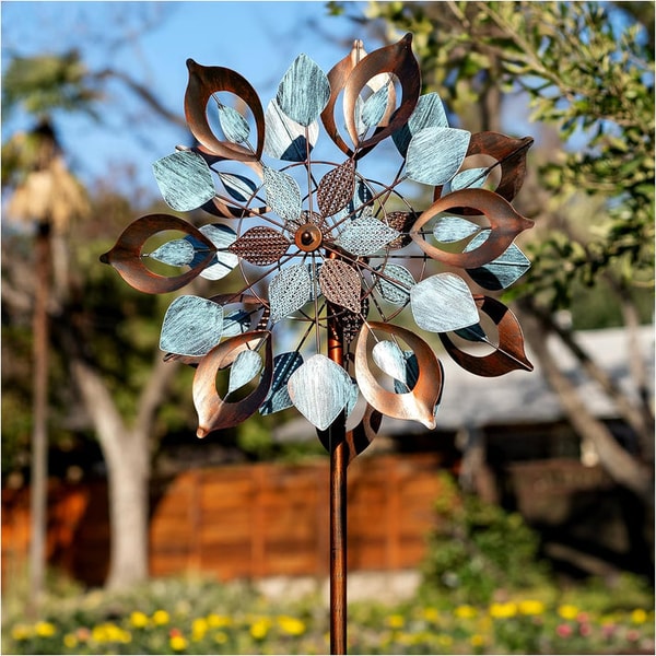 Cyan Oasis Leaf Openwork Wind Spinner Review