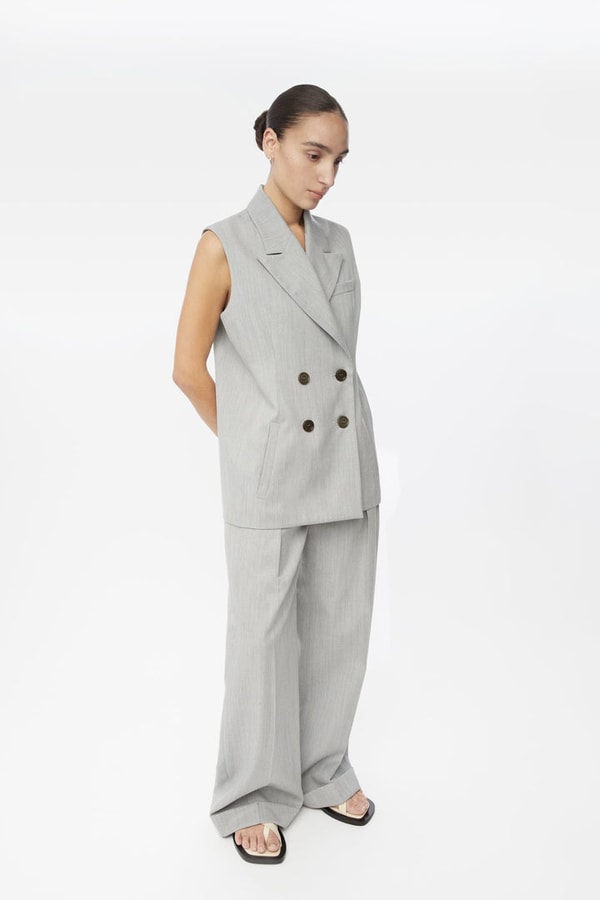 dāl the label Wool Blend Double Breasted Vest Review