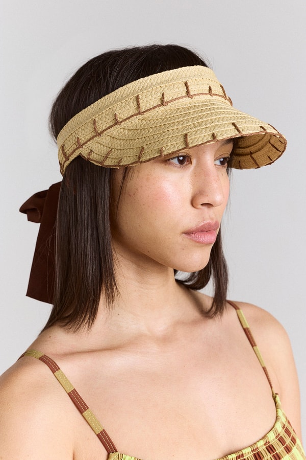 Damson Madder Raffia Visor Natural Review