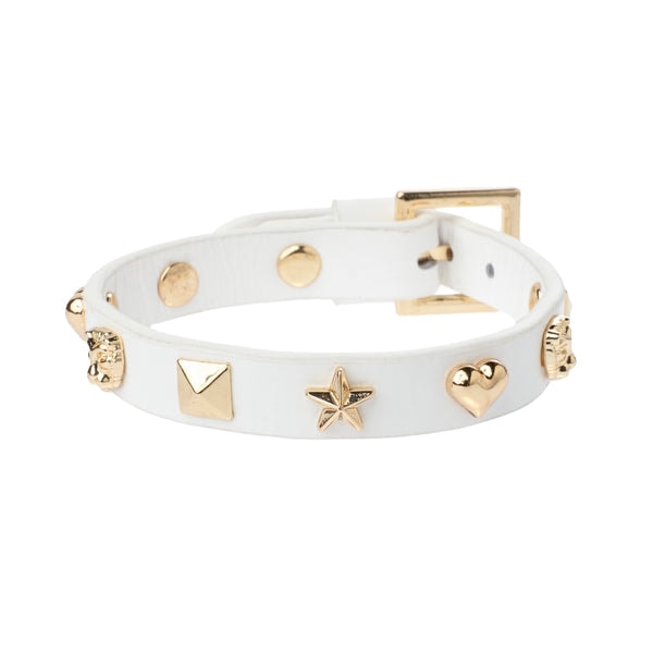 DARK Department Leather Sign Stud Bracelet White Anmeldelse