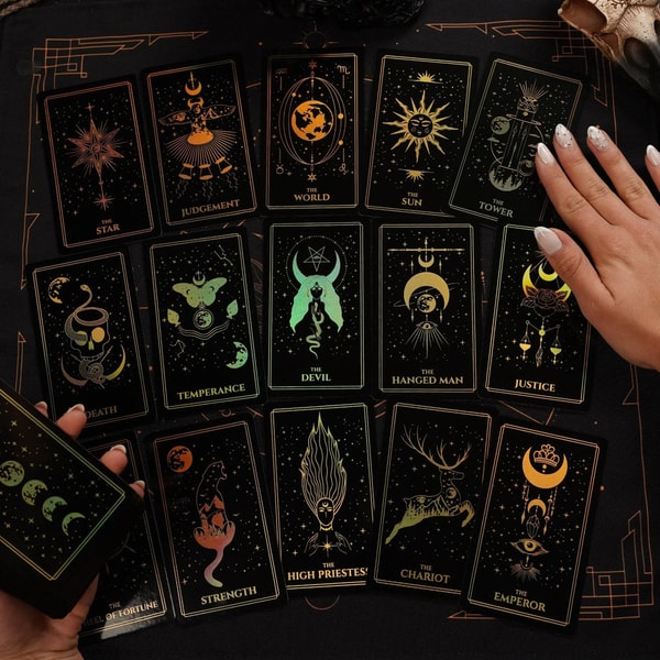 Dark Forest Tarot Cards Moonlight Tarot Gold Rainbow Foil Review