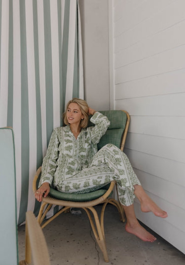 Darling Loungewear Cozy Pajama Set Garden Green Reviews