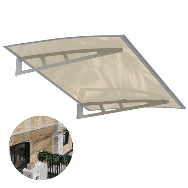 Dawninghome Metal Awnings Canopy Silver Brackets Review