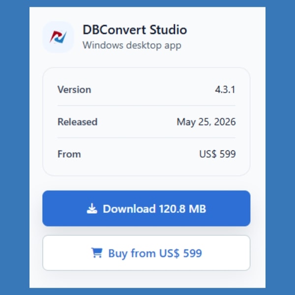DBConvert Studio Review