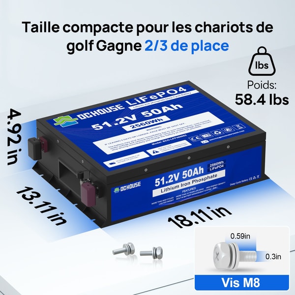 DC HOUSE Batterie LiFePO4 48V 50Ah Avis