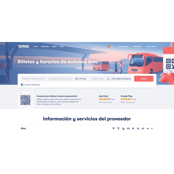 Omio Billetes y horarios de autob&uacute;s Alsa Rese&ntilde;a 
