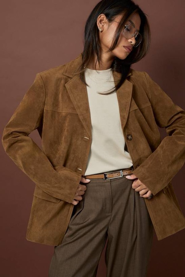 Debenhams Outlet boohoo Vintage Look Faux Suede Oversized Blazer Review