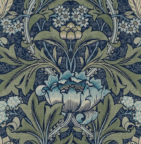DecoratorsBest Seabrook Acanthus Floral Denim & Sage Wallpaper Reviews