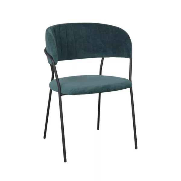 Decorshopping Silla con reposabrazos tapizada azul petr&oacute;leo Rese&ntilde;a