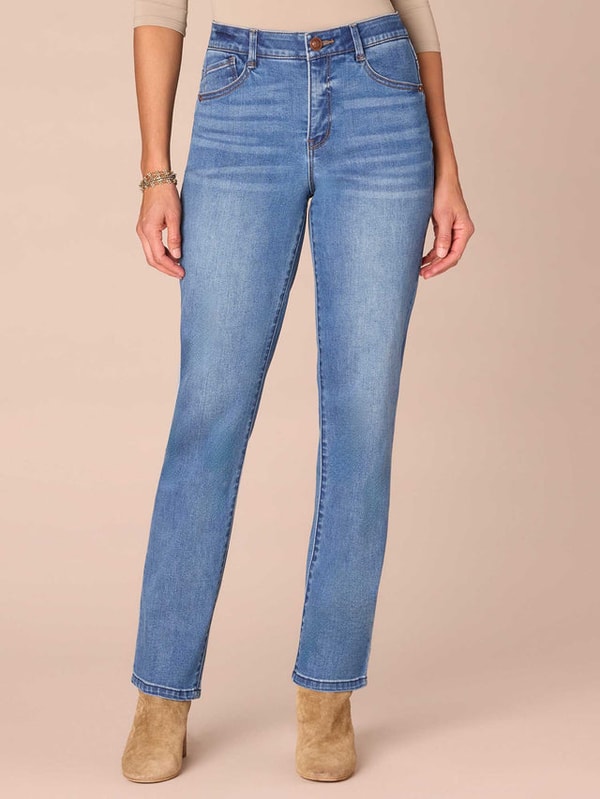 Democracy Clothing "Ab"solution High Rise Straight Leg REPREVE Jeans Review