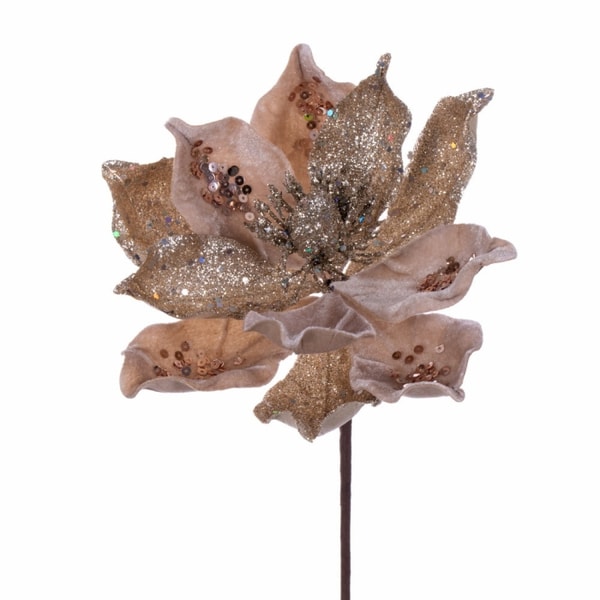 Design Decor Knoxville 15" Deluxe Magnolia Stem - Burgundy | Red | Champagne | Midnight Green Reviews