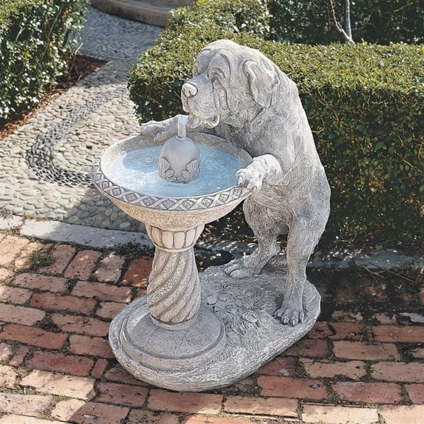 Design Toscano Review: Design Toscano Quenching a Big Thirst Sculptural Dog Fountain Reviews