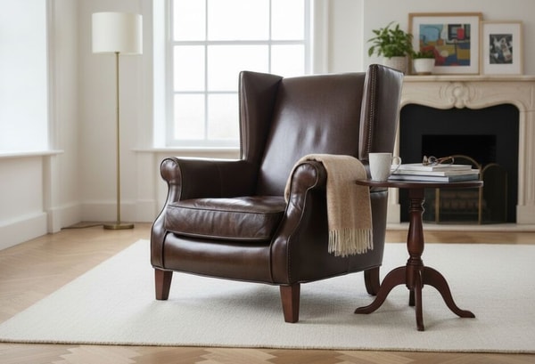 Designer Sofas 4U Oberon Vintage High Back Distressed Brown Leather Armchair Review