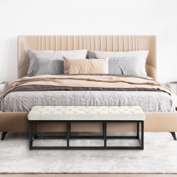 Designhome B&aelig;nk 120 cm bred, fl&oslash;jlsbetr&aelig;k i creme Anmeldelse