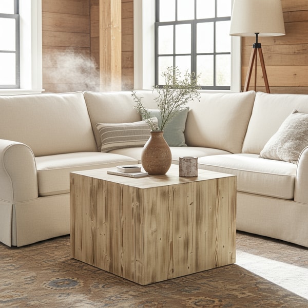 Designprodukte-aus-Holz Neu Couchtisch Massivholz Wohnzimmertisch Cube Holz W&uuml;rfel Bewertung
