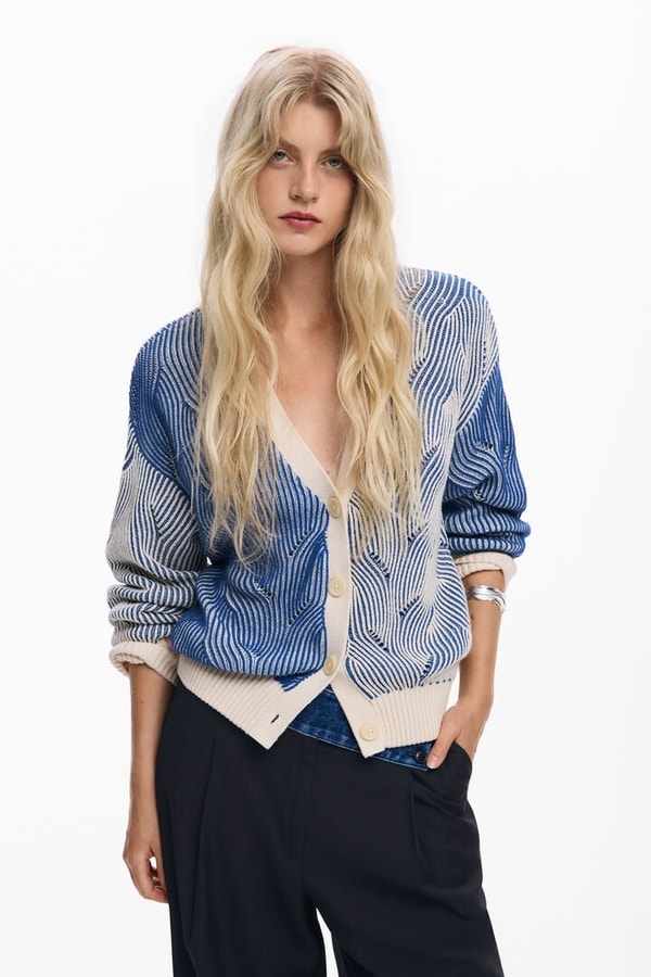 Desigual Two-tone Knit Cardigan Review